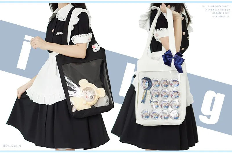 Clear Ita Bag Large Capacity Japanese Transparent Handbag for Women