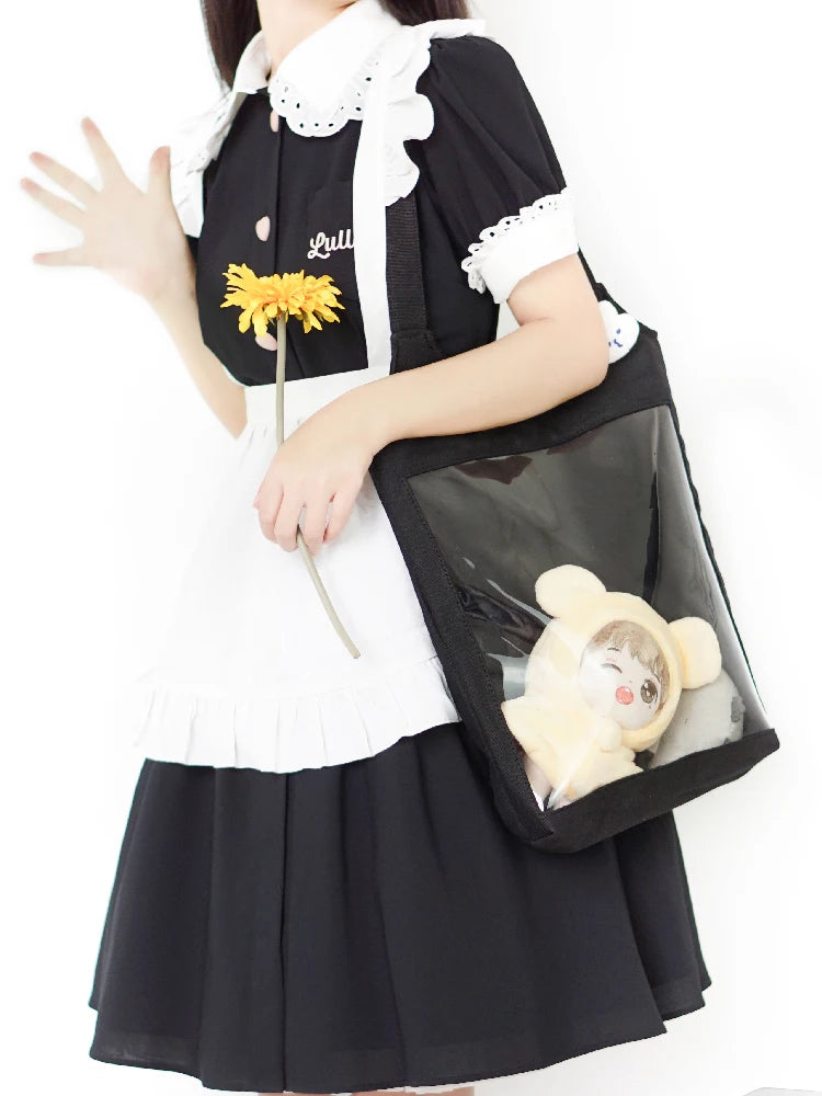 Clear Ita Bag Large Capacity Japanese Transparent Handbag for Women