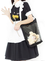 Clear Ita Bag Large Capacity Japanese Transparent Handbag for Women