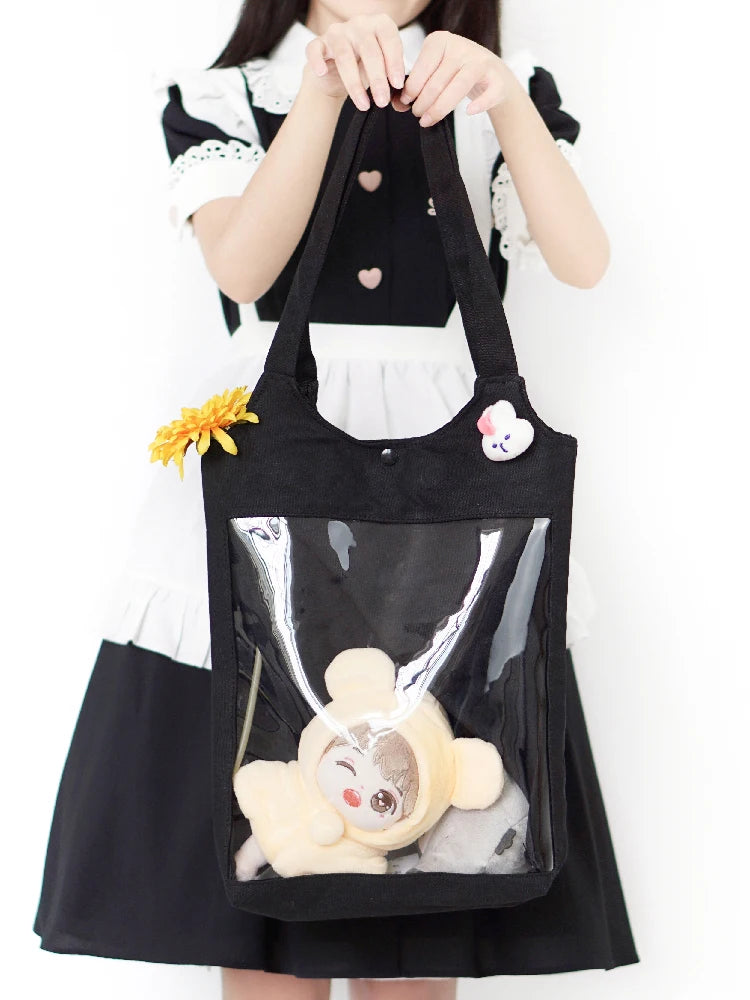 Clear Ita Bag Large Capacity Japanese Transparent Handbag for Women