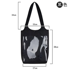 Clear Ita Bag Large Capacity Japanese Transparent Handbag for Women