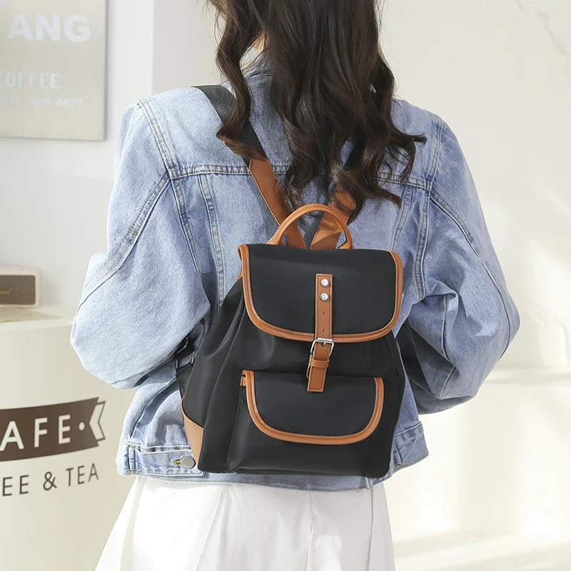 Classic Ladies Backpack Oxford Waterproof Lightweight School Bag