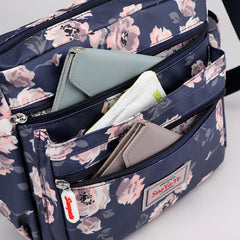 Classic Lady Flower Shoulder Bags for Women Rural Style Cloth Messenger Bags
