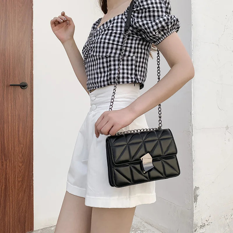 Classic Women Bag Metal Chain Shoulder Bags Handbag Women Messenger Bags