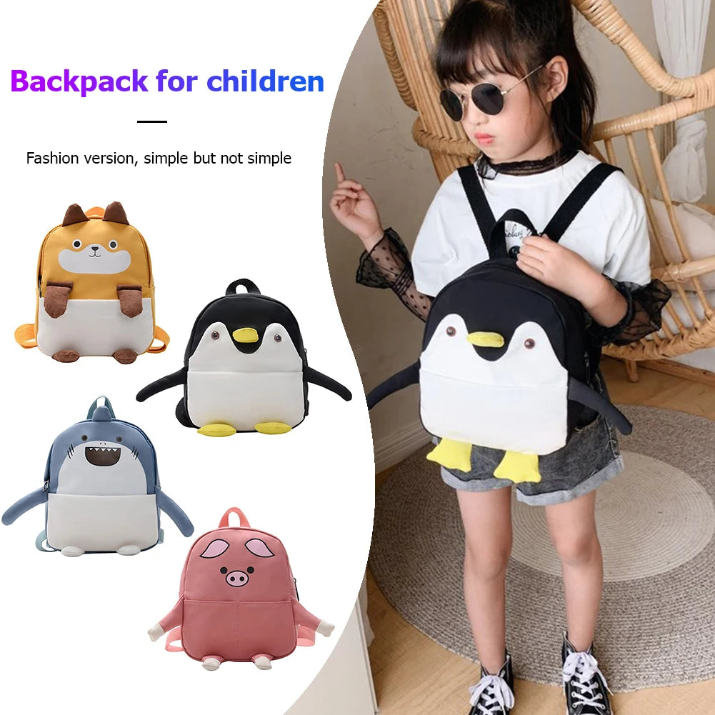 Classic Nylon Schoolbag Backpack Students Boy Girls Baby Cartoon Bags