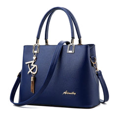 Pure PU Leather Tassel Tote Bag for Mom's Birthday