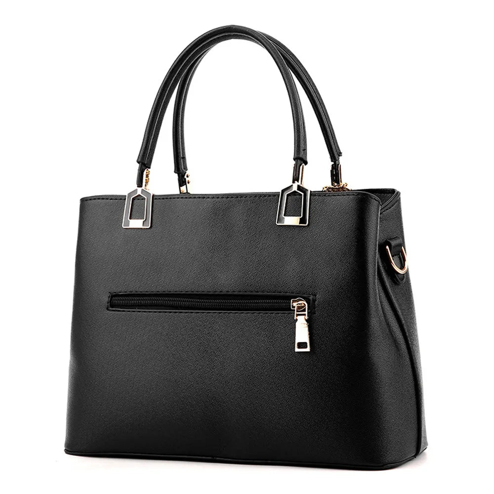 Pure PU Leather Tassel Tote Bag for Mom's Birthday