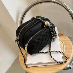 Small Crossbody Bag Rhomboid Embroidery Chain Shoulder Bag for Women