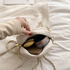 Small Crossbody Bag Rhomboid Embroidery Chain Shoulder Bag for Women