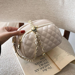 Small Crossbody Bag Rhomboid Embroidery Chain Shoulder Bag for Women