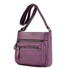 Classic Style Ladies Hand Shoulder Crossbody Bag PU Leather Top-Handle Purse