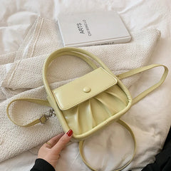 Vintage PU Leather Shoulder Bag Classic Texture Women Totes Crossbody Handbag
