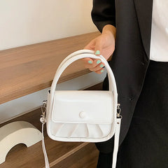 Vintage PU Leather Shoulder Bag Classic Texture Women Totes Crossbody Handbag