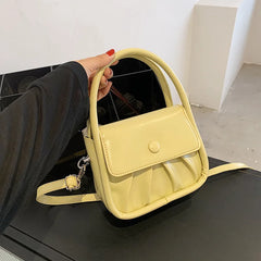 Vintage PU Leather Shoulder Bag Classic Texture Women Totes Crossbody Handbag