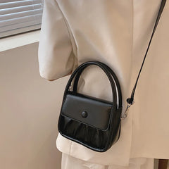 Vintage PU Leather Shoulder Bag Classic Texture Women Totes Crossbody Handbag