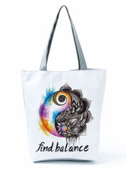 Totem Peace Tai Chi Tote Bag Women Handbag Large Shoulder Eco Shopping