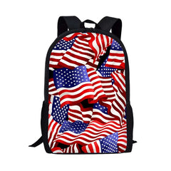 Classic Flag Backpack Primary Children Kids Bagpack Elementary