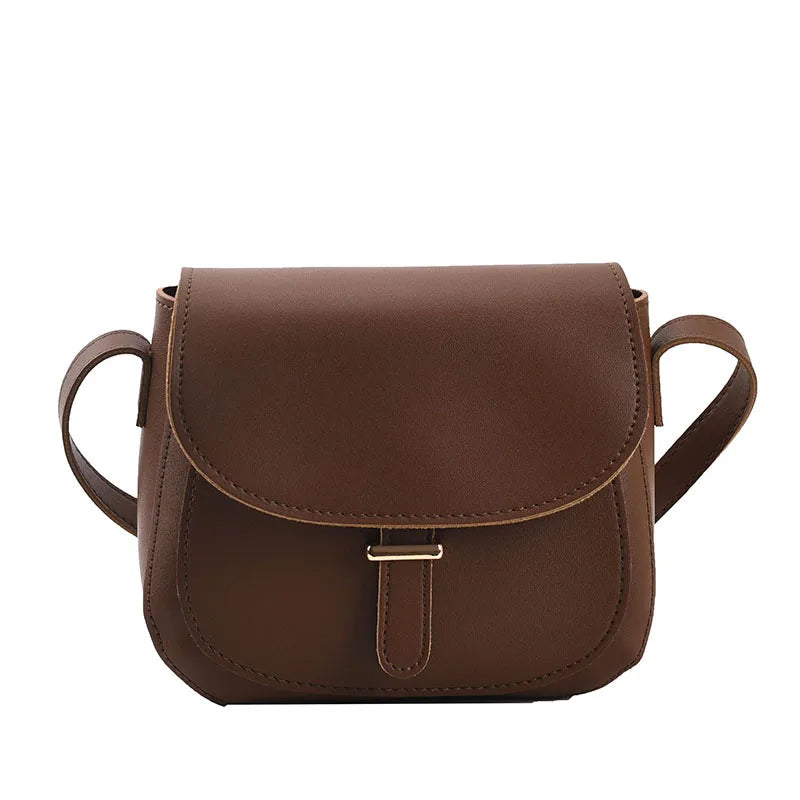 Vintage Women Crossbody Bag Leather PU Shoulder Handbag Square Bag Female