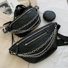 Classic 2-IN-1 Leather Shoulder Bag Chest Bag Travel Satchel