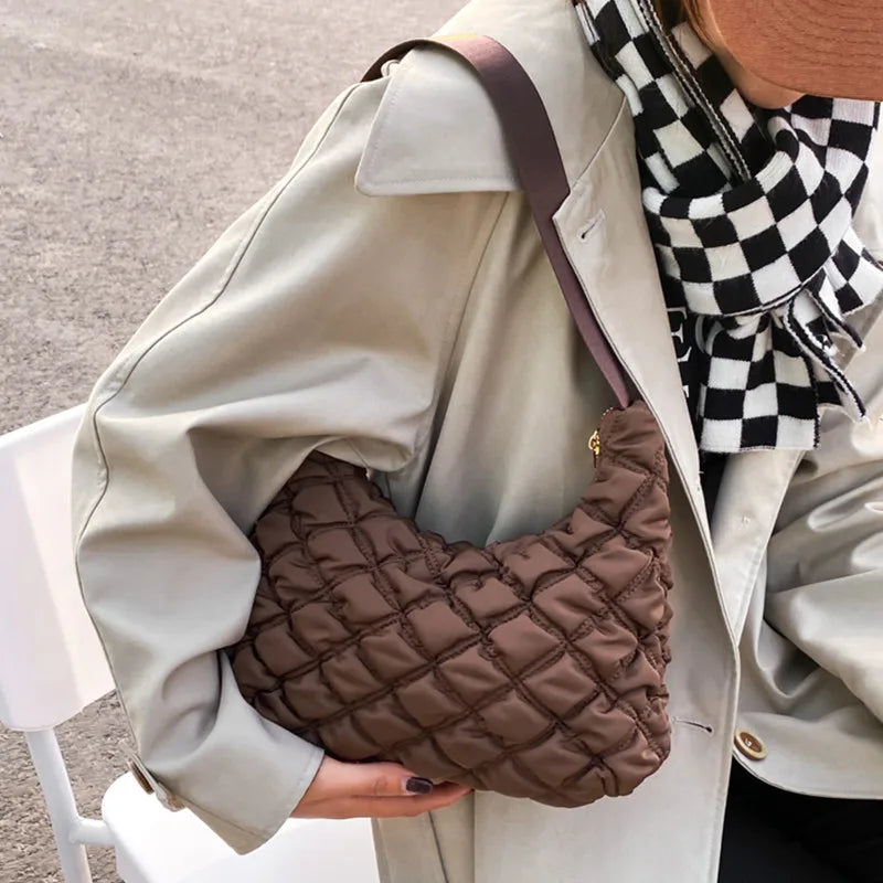 Classic Women Handbag Winter Shoulder Bags Travel Tote Armpit Satchel Clutches