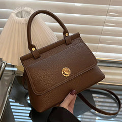 Classic French Vintage Women Shoulder Bag Soft Leather Crossbody Messenger Bag