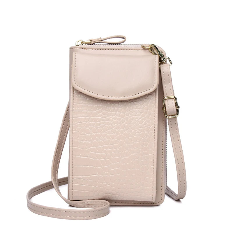 Small Phone Shoulder Bag for Women PU Leather Crossbody Bag Ladies Purse Flap