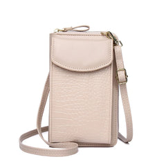 Small Phone Shoulder Bag for Women PU Leather Crossbody Bag Ladies Purse Flap