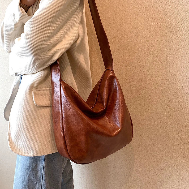 Classical Women Lady Large Capacity PU Leather Single Shoulder Crossbody Bags