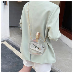 Clear Acrylic Chain Party Evening Bag Women Shoulder Bag Candy Purses Handba
