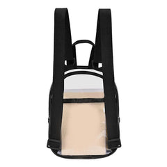 Clear Jelly Backpack Water Resistant Front Pocket PVC Large Capacity