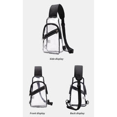 Clear Casual Travel Chest Bag for Men Women PVC Sling Chest Pouch