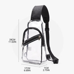 Clear Casual Travel Chest Bag for Men Women PVC Sling Chest Pouch