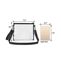 Clear Crossbody Messenger Bag PVC Transparent Adjustable Strap Female Shoulder B