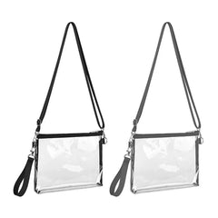 Clear Crossbody Messenger Bag PVC Transparent Adjustable Strap Female Shoulder B