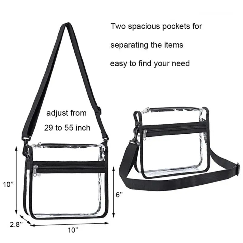 Clear Crossbody Purse Bag Stadium Approved Clear Shoulder Tote Bag