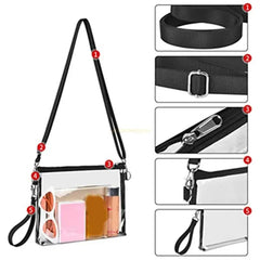 Clear Crossbody Shoulder Bag Transparent Purse for Women