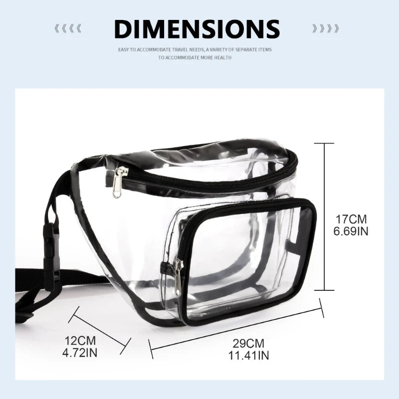 Clear Fanny Pack Stadium Approved Waterproof Waist Bag