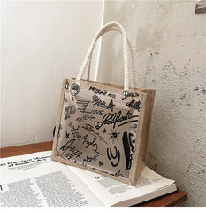 Clear Graffiti Handbag Crystal PVC Transparent Shoulder Bag