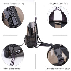 Clear PVC Women Backpack Transparent Solid Backpack Travel School