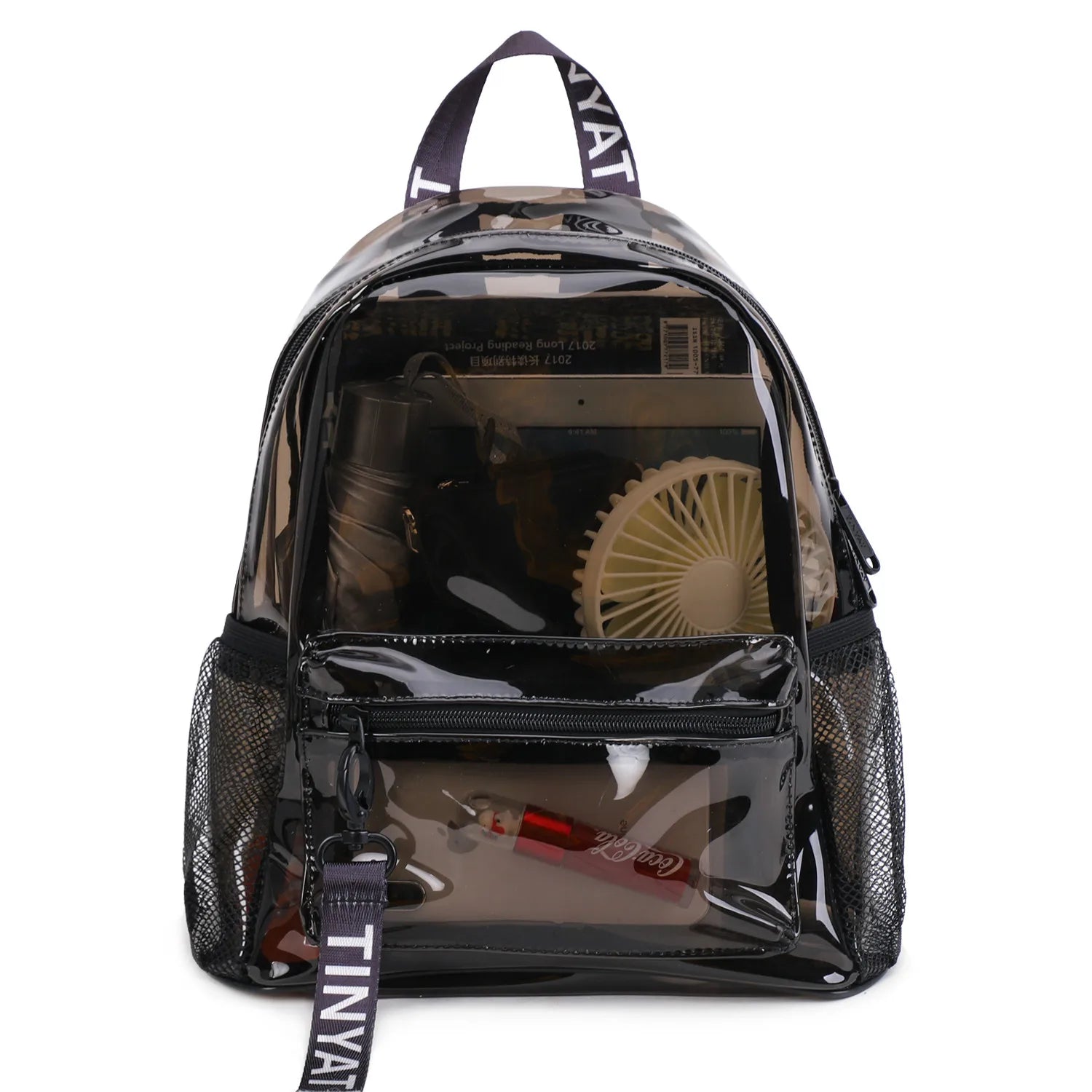 Clear PVC Women Backpack Transparent Solid Backpack Travel School