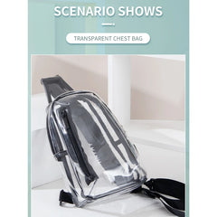 Clear Sling Bag PVC Crossbody Shoulder Bags Casual Chest Phone Pouch