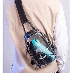 Clear Sling Bag PVC Crossbody Shoulder Bags Casual Chest Phone Pouch