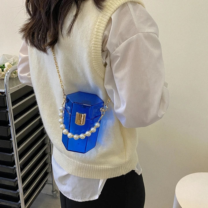 Small Acrylic Box Party Clutch Bag Women Purses Handbags