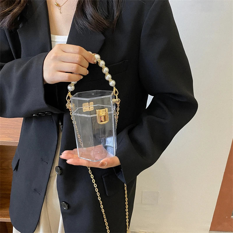 Small Acrylic Box Party Clutch Bag Women Purses Handbags