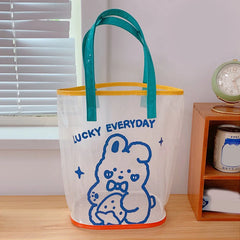 Clear Tote Bag Transparent Shoulder Handbag Waterproof Bags for Women