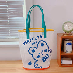 Clear Tote Bag Transparent Shoulder Handbag Waterproof Bags for Women