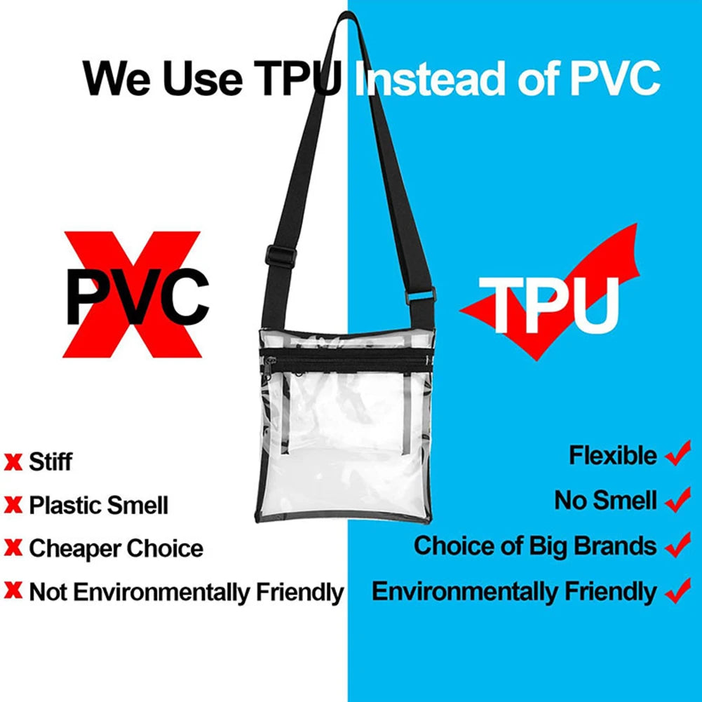 Clear PVC Jelly Crossbody Shoulder Bag Small Phone Key Purse