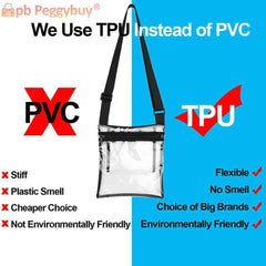 Clear PVC Translucent Jelly Crossbody Shoulder Bag for Women