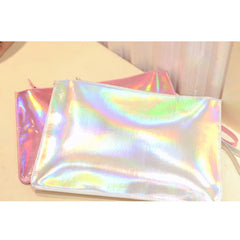 Reflective Women Clutch Handbags Pink Envelope Evening Party Dressed Club Hand B