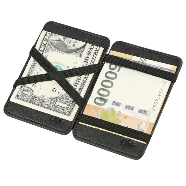 Vintage Leather Mini Wallet Bifold Card Holder